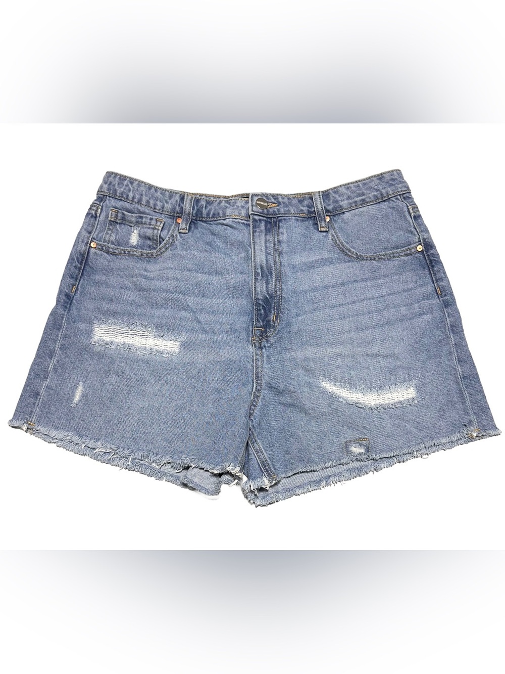 Sanctuary Flashback High Rise Vintage Distressed Denim Shorts 31